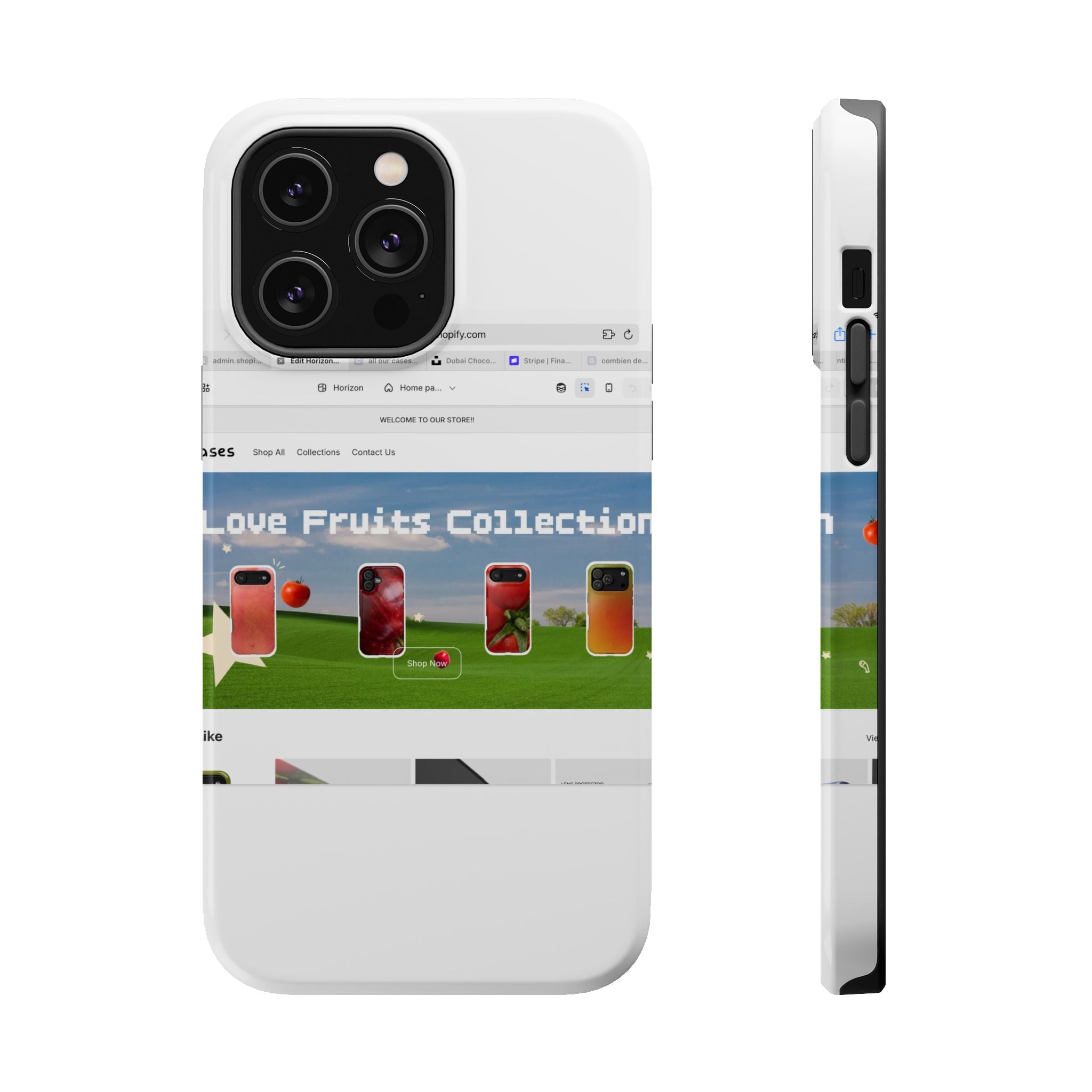Impact-Resistant Magnetic Phone Case — Colorful Fruit Collection Graphic