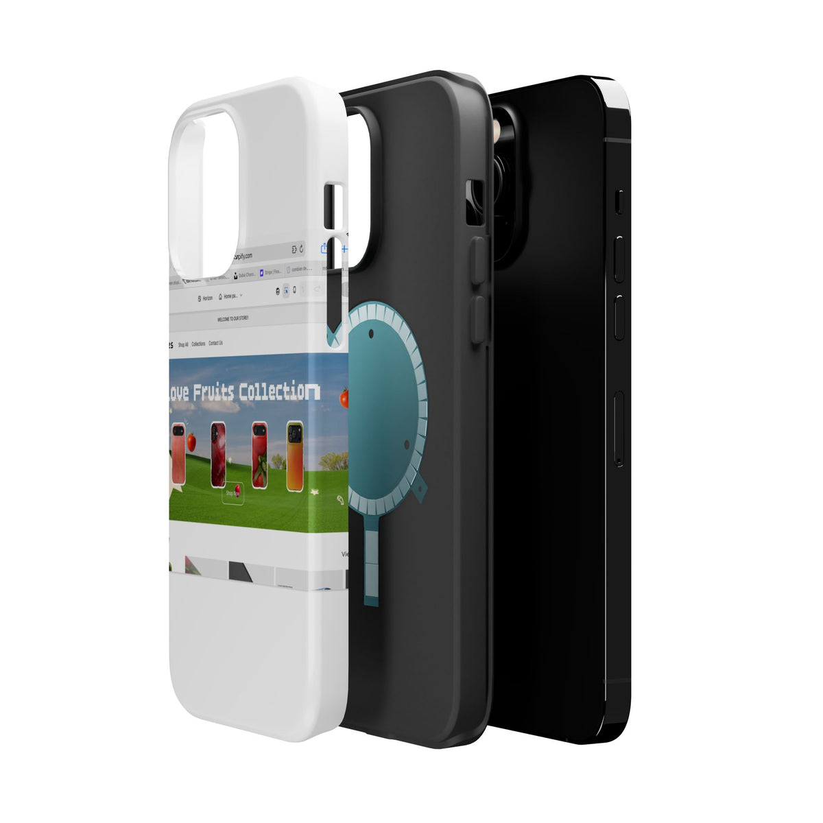 Impact-Resistant Magnetic Phone Case — Colorful Fruit Collection Graphic