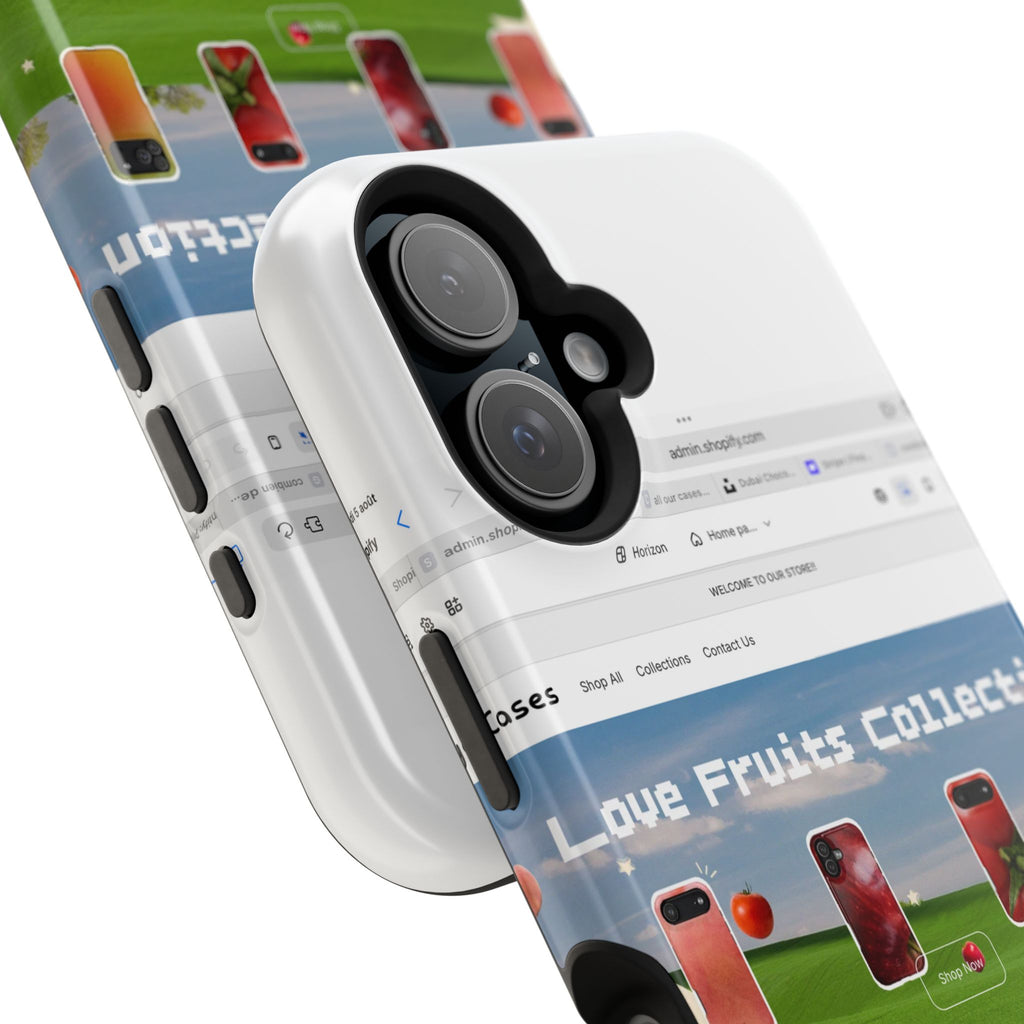Impact-Resistant Magnetic Phone Case — Colorful Fruit Collection Graphic