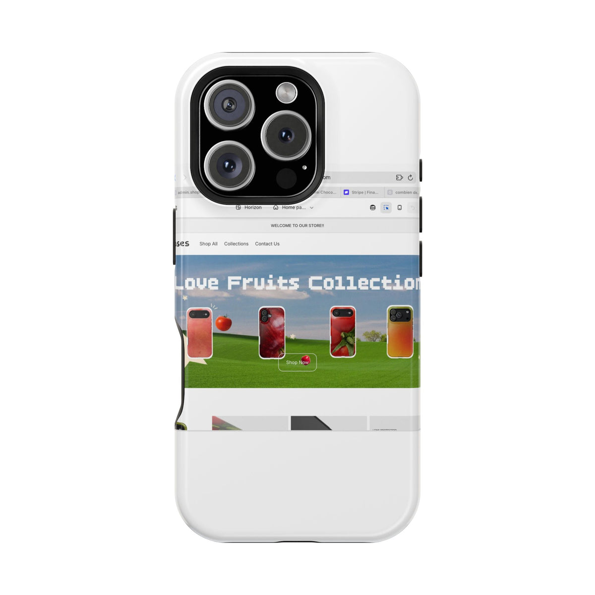 Impact-Resistant Magnetic Phone Case — Colorful Fruit Collection Graphic