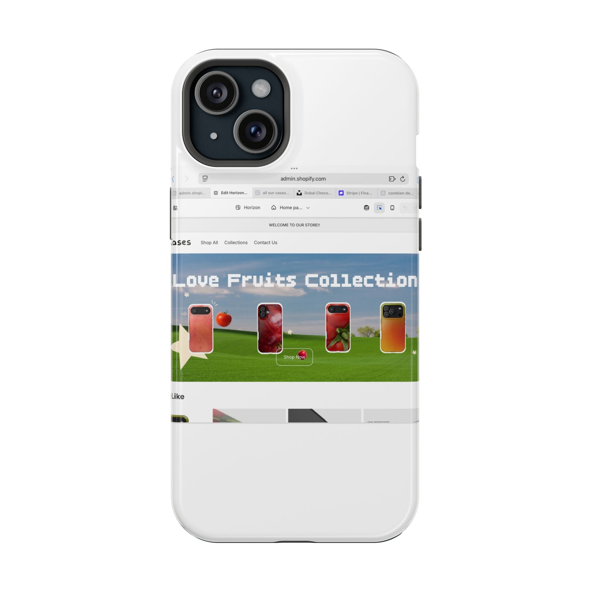 Impact-Resistant Magnetic Phone Case — Colorful Fruit Collection Graphic