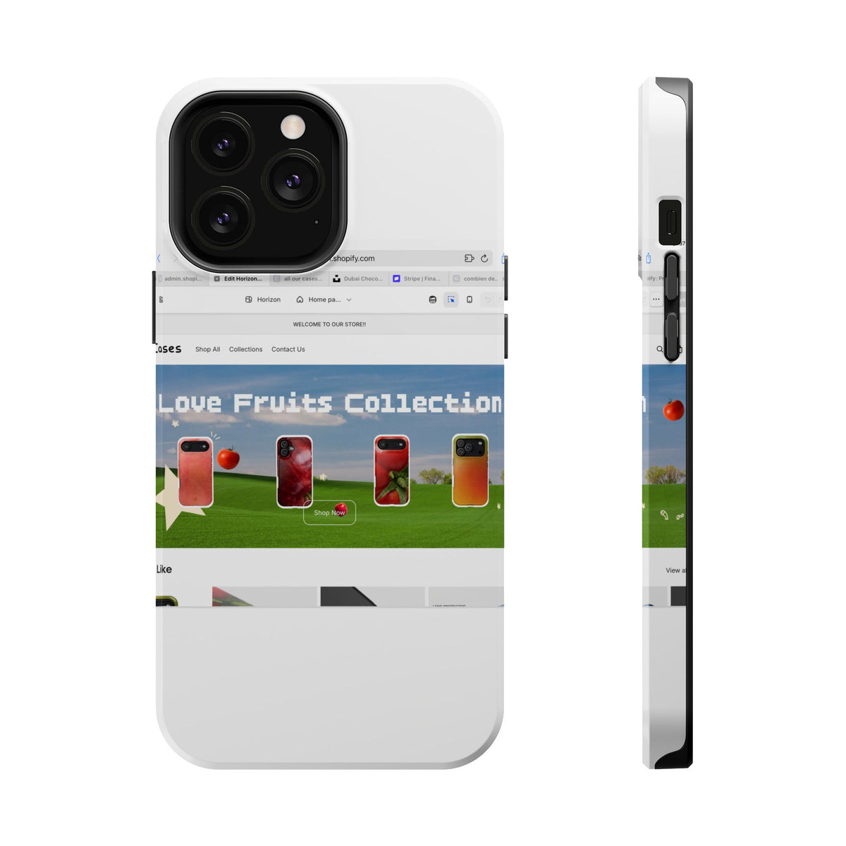 Impact-Resistant Magnetic Phone Case — Colorful Fruit Collection Graphic