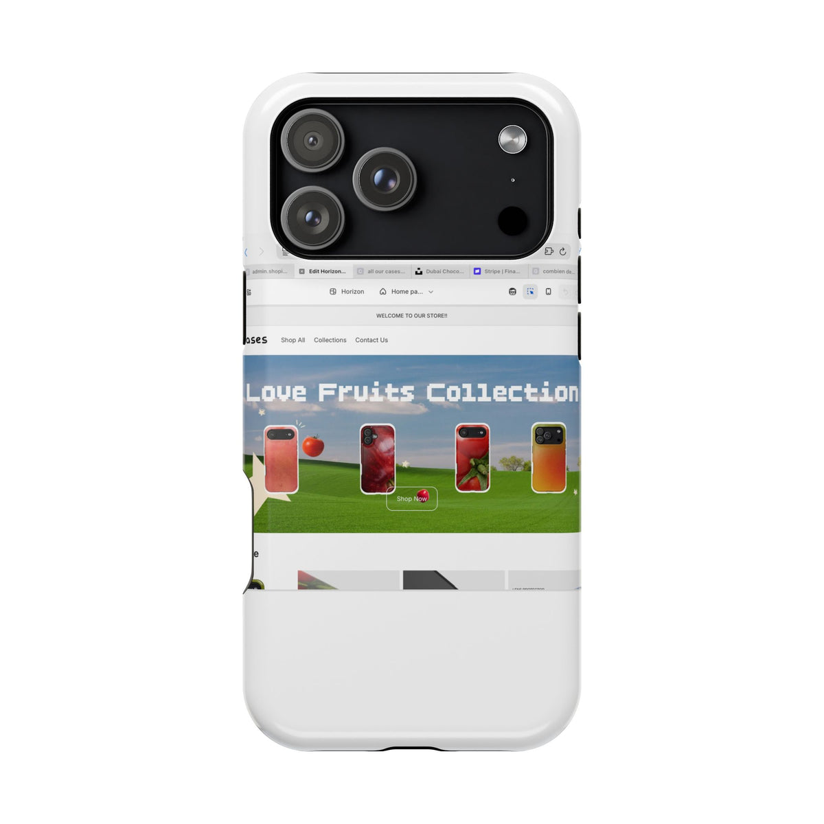 Impact-Resistant Magnetic Phone Case — Colorful Fruit Collection Graphic