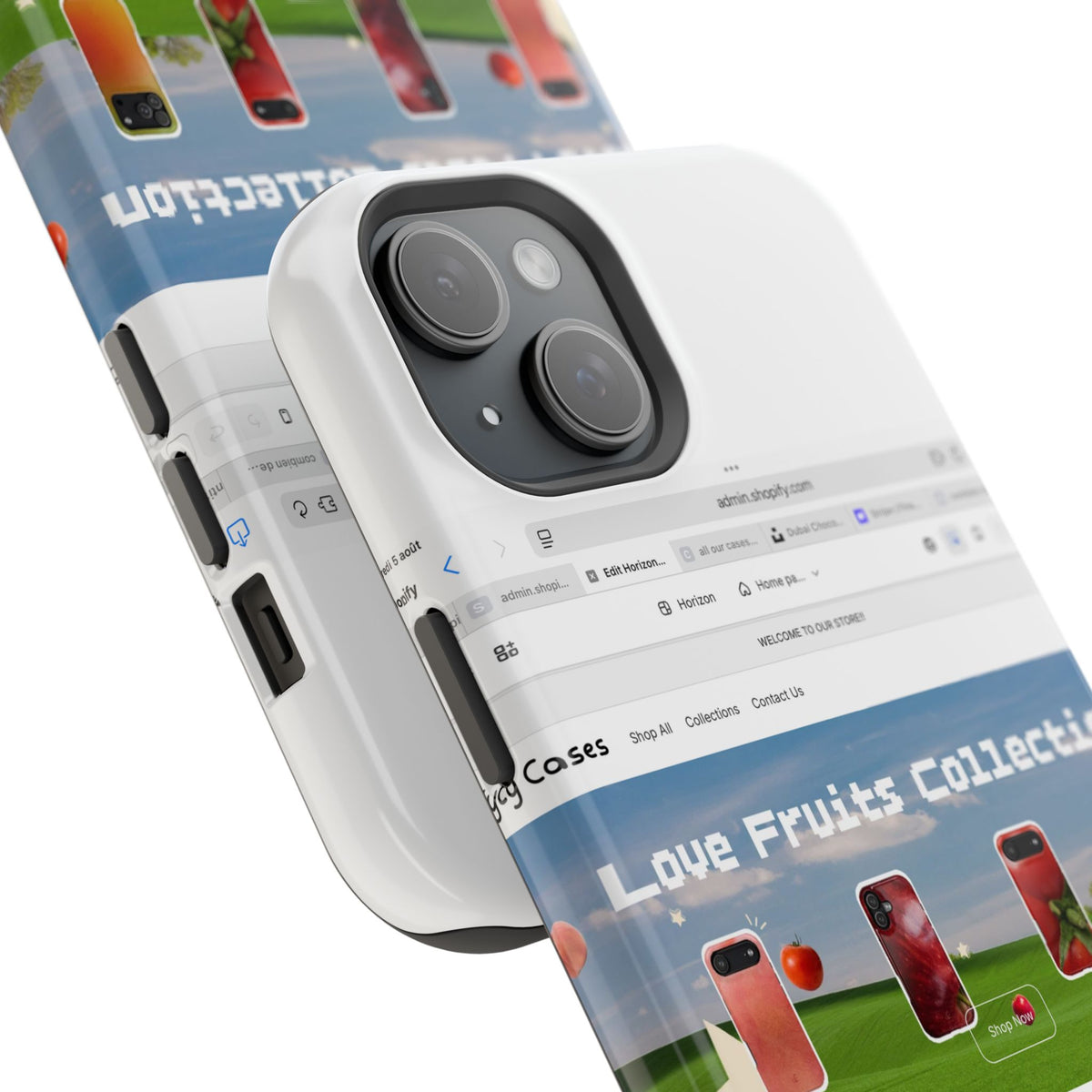 Impact-Resistant Magnetic Phone Case — Colorful Fruit Collection Graphic