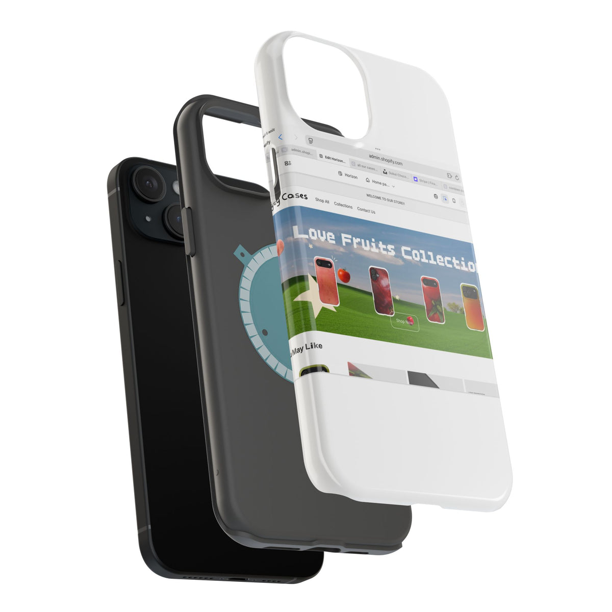Impact-Resistant Magnetic Phone Case — Colorful Fruit Collection Graphic