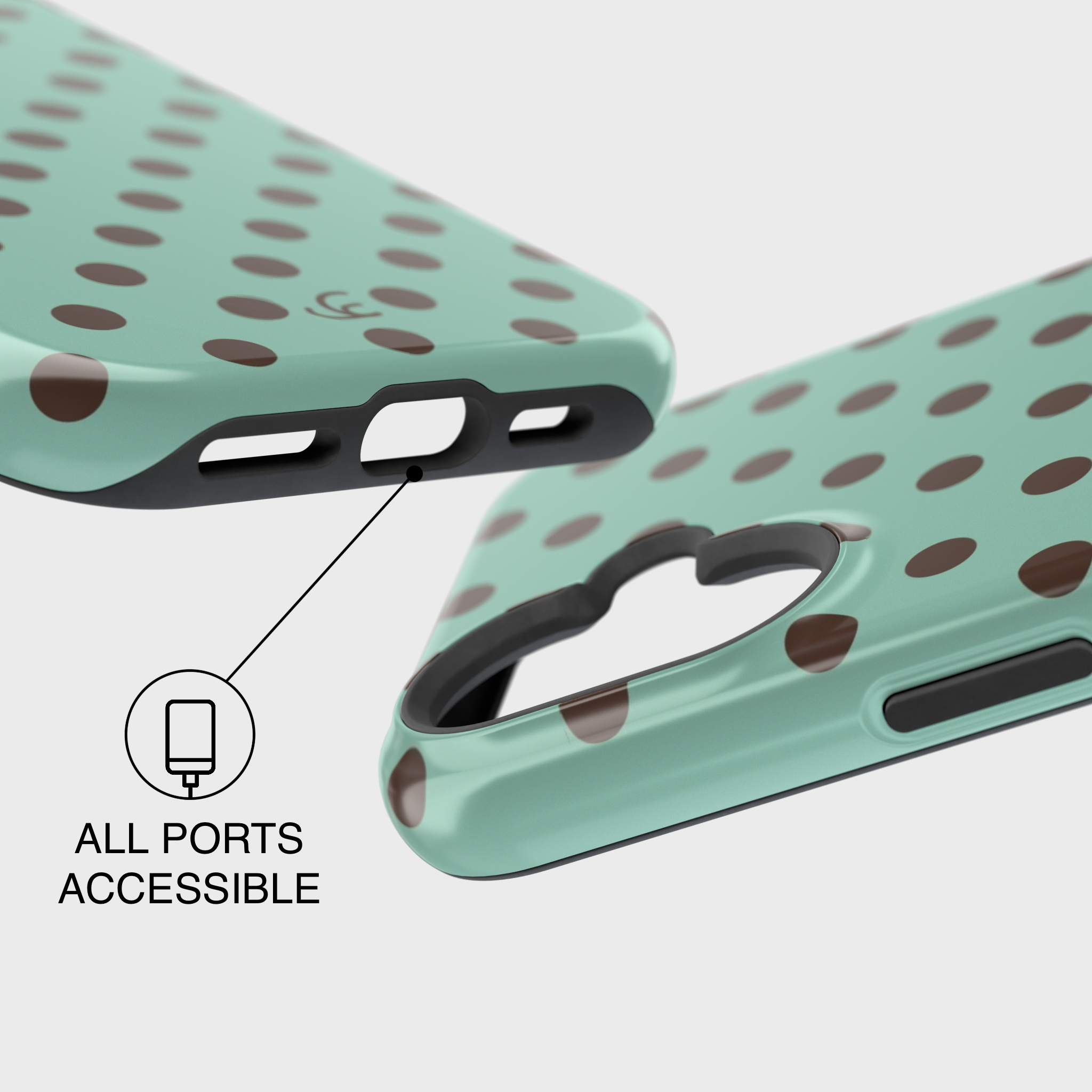 Mint Choco Polka Dot