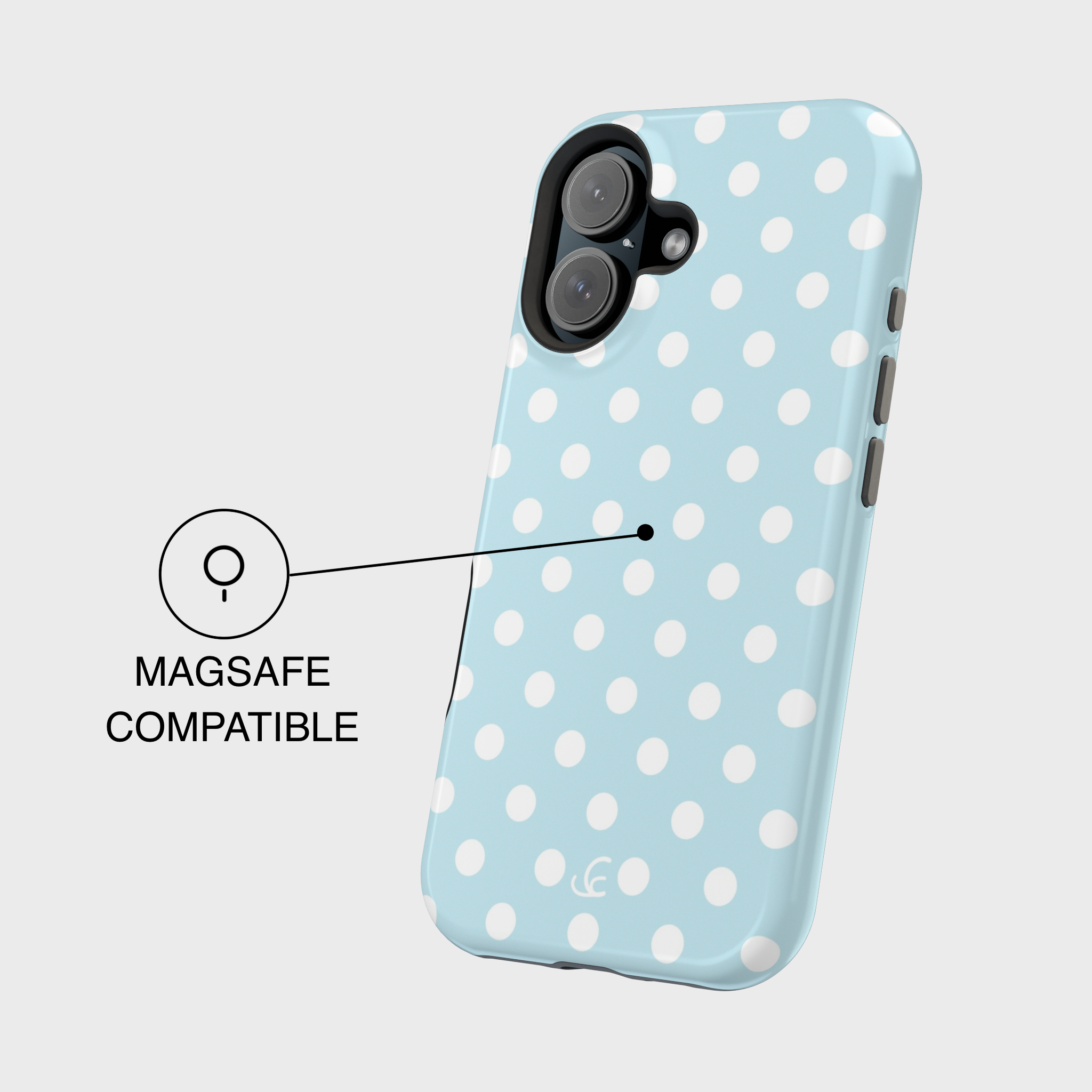Baby Blue Polka Dot