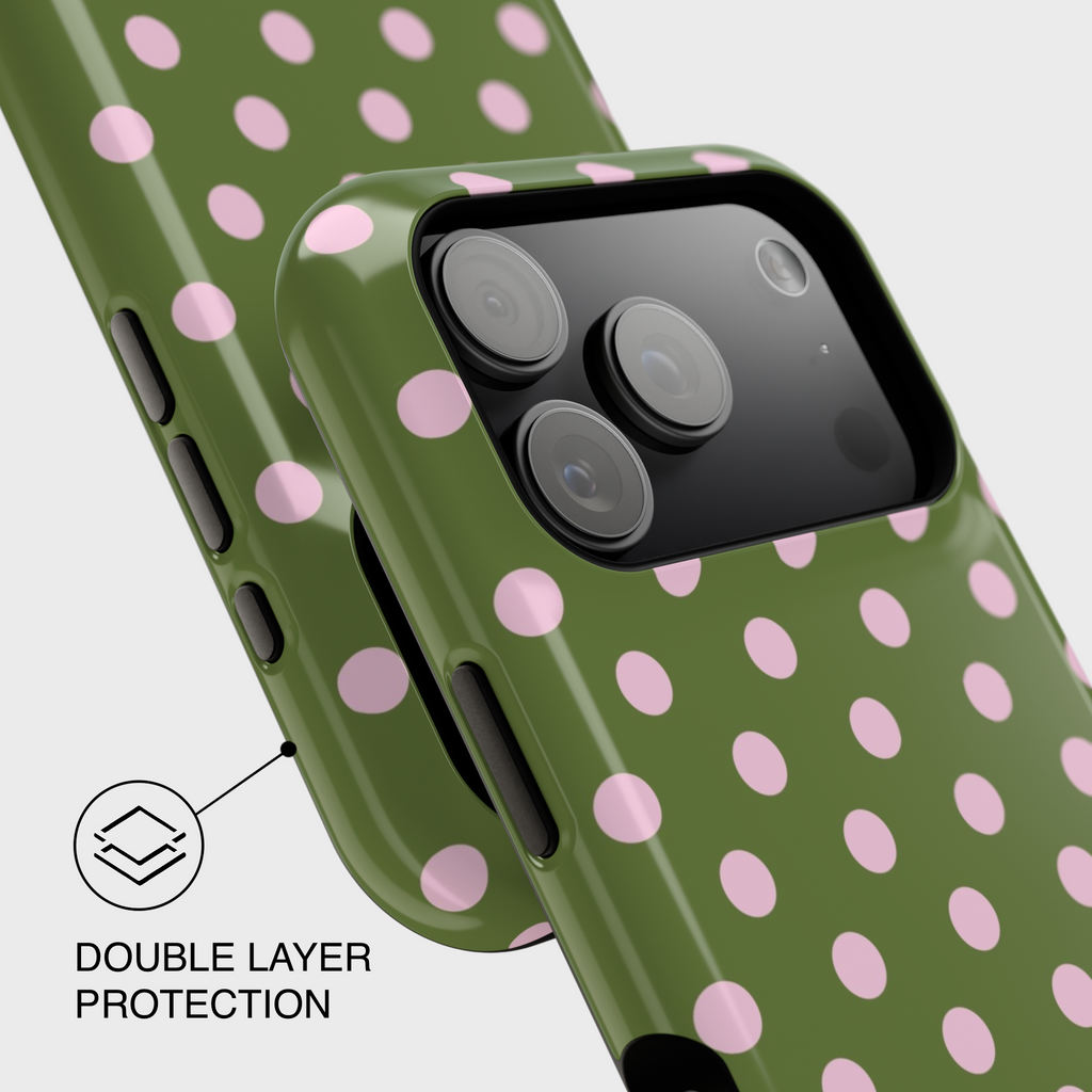 Strawberry Matcha Polka Dot