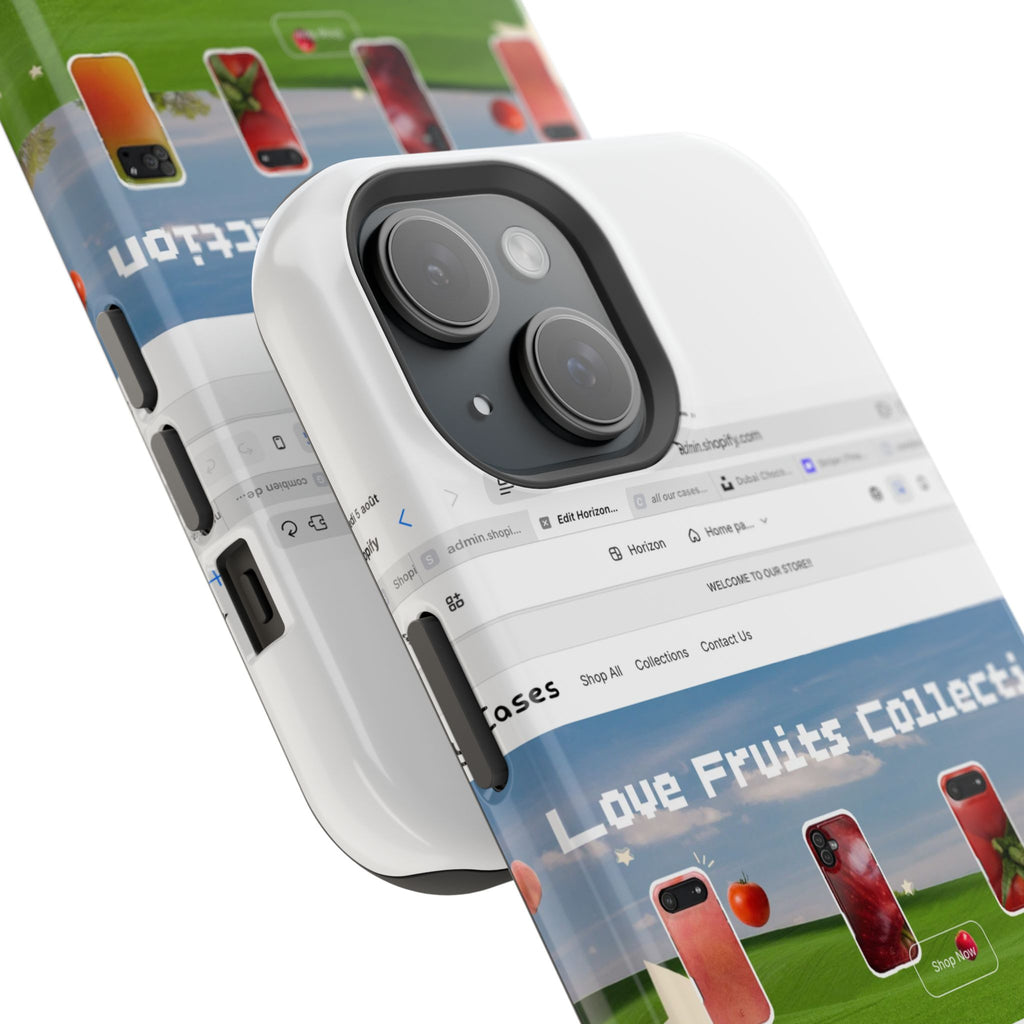Impact-Resistant Magnetic Phone Case — Colorful Fruit Collection Graphic