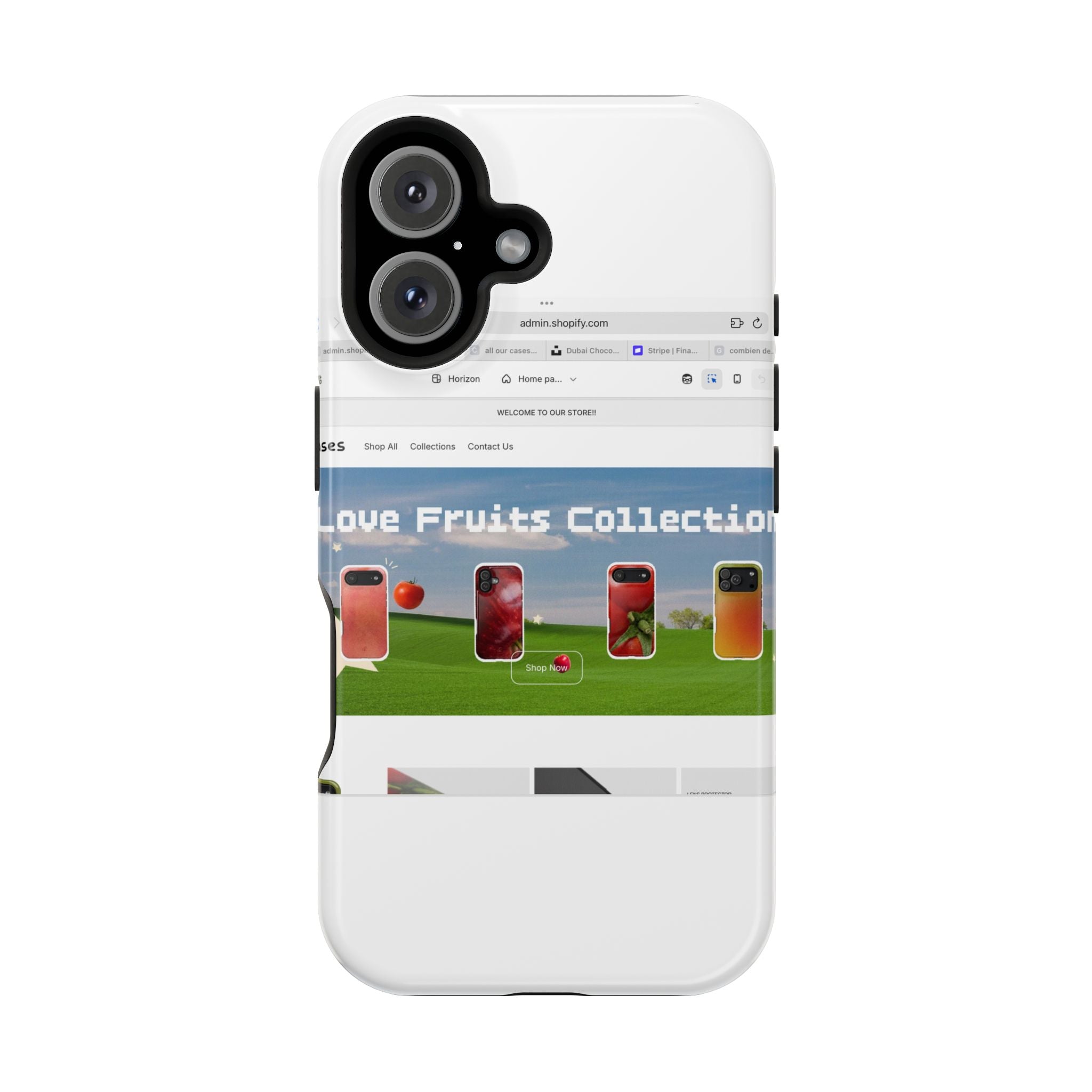 Impact-Resistant Magnetic Phone Case — Colorful Fruit Collection Graphic