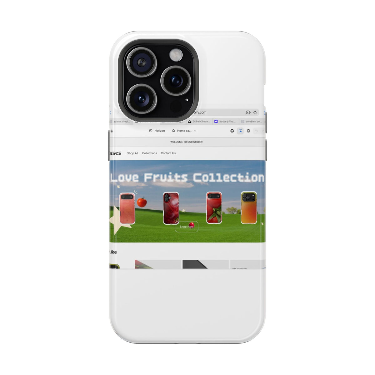 Impact-Resistant Magnetic Phone Case — Colorful Fruit Collection Graphic