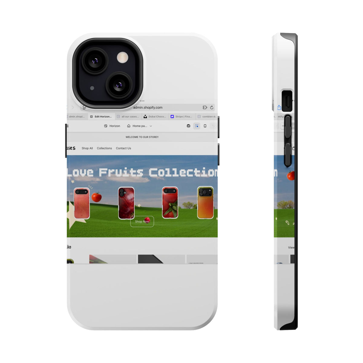 Impact-Resistant Magnetic Phone Case — Colorful Fruit Collection Graphic