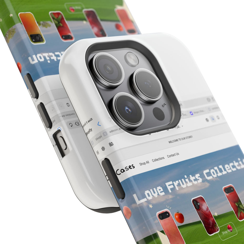 Impact-Resistant Magnetic Phone Case — Colorful Fruit Collection Graphic