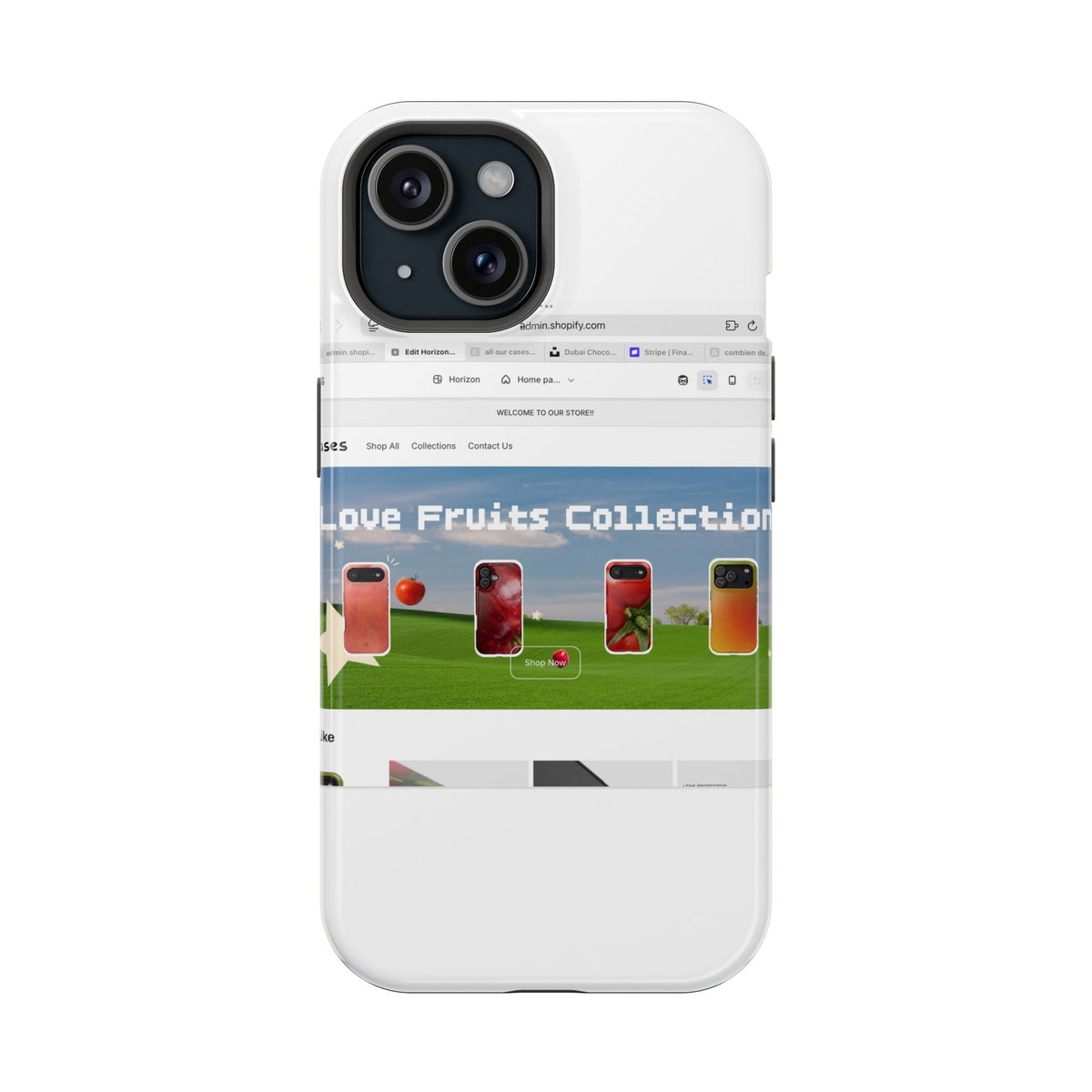 Impact-Resistant Magnetic Phone Case — Colorful Fruit Collection Graphic