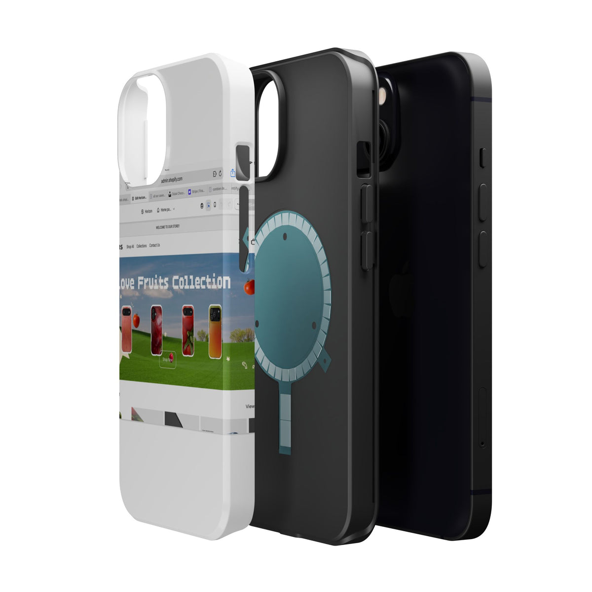 Impact-Resistant Magnetic Phone Case — Colorful Fruit Collection Graphic