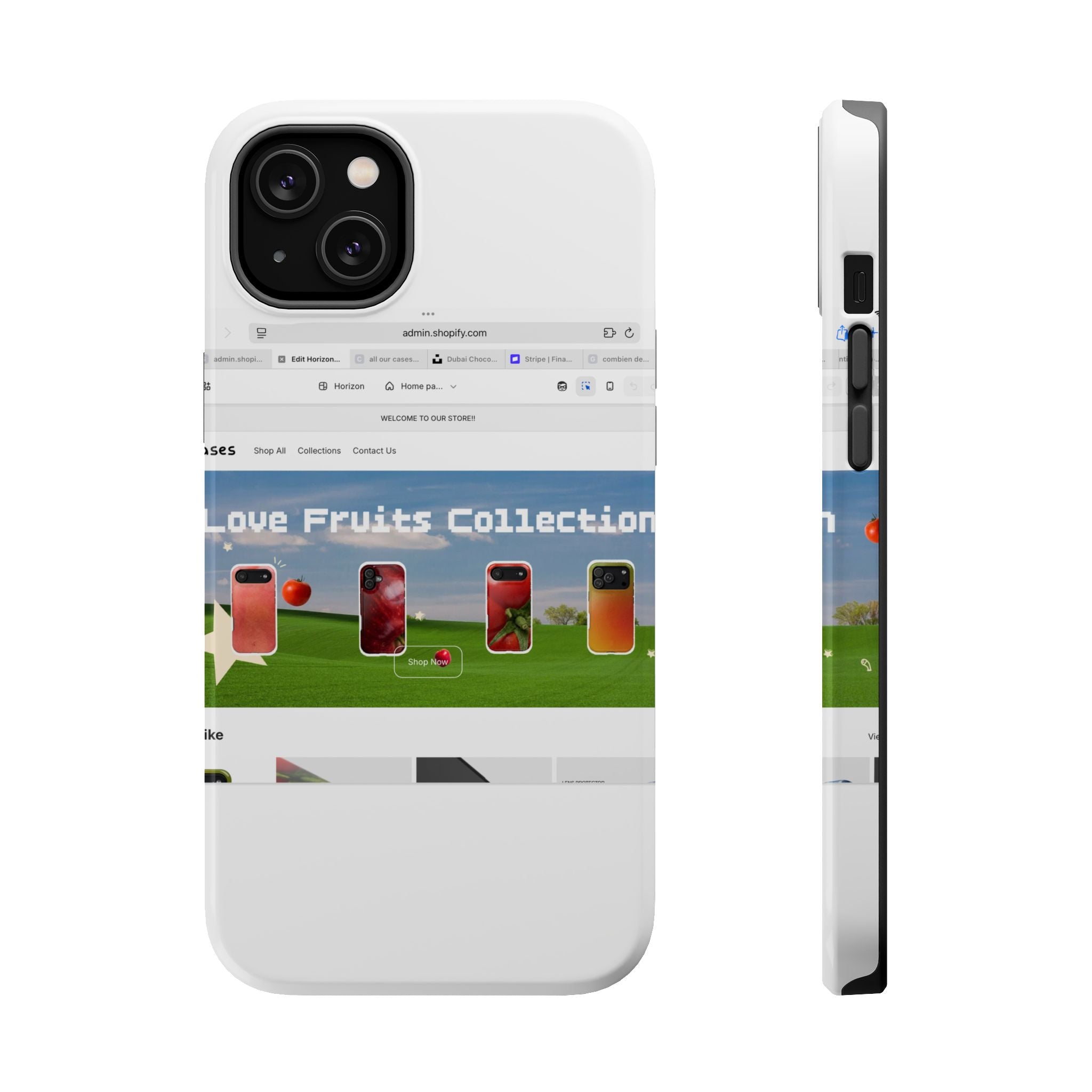 Impact-Resistant Magnetic Phone Case — Colorful Fruit Collection Graphic