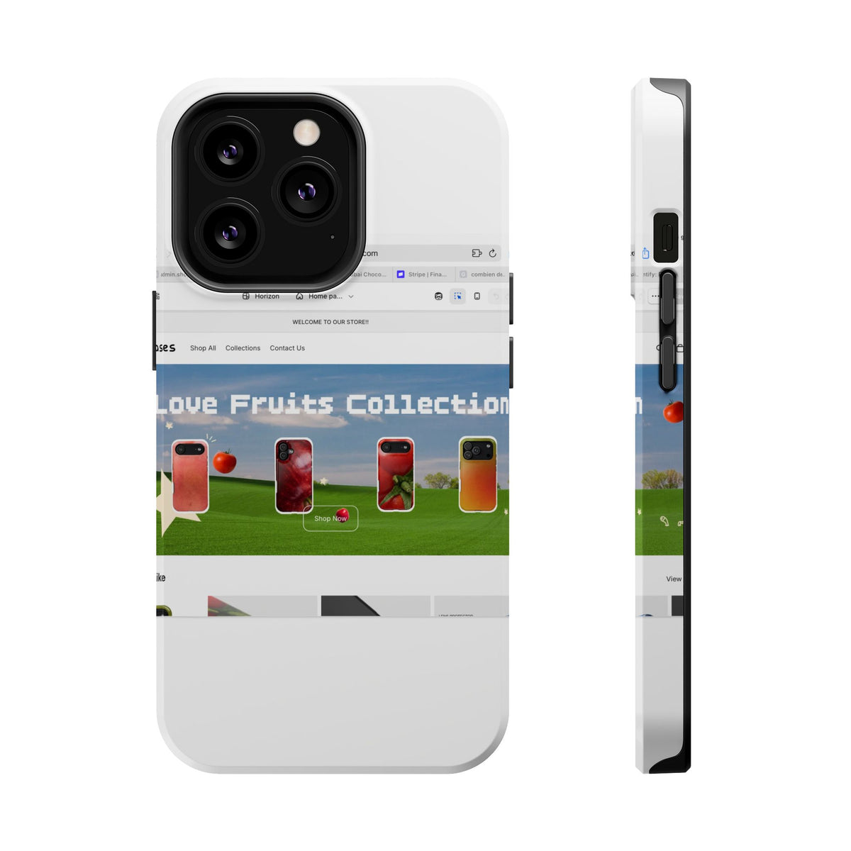 Impact-Resistant Magnetic Phone Case — Colorful Fruit Collection Graphic