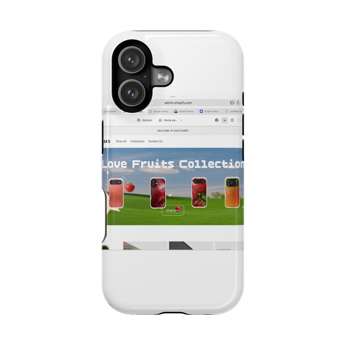 Impact-Resistant Magnetic Phone Case — Colorful Fruit Collection Graphic