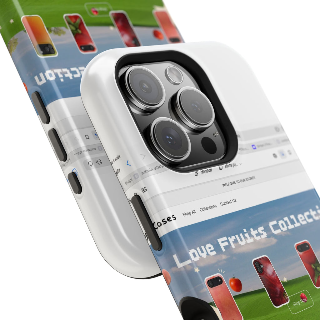 Impact-Resistant Magnetic Phone Case — Colorful Fruit Collection Graphic