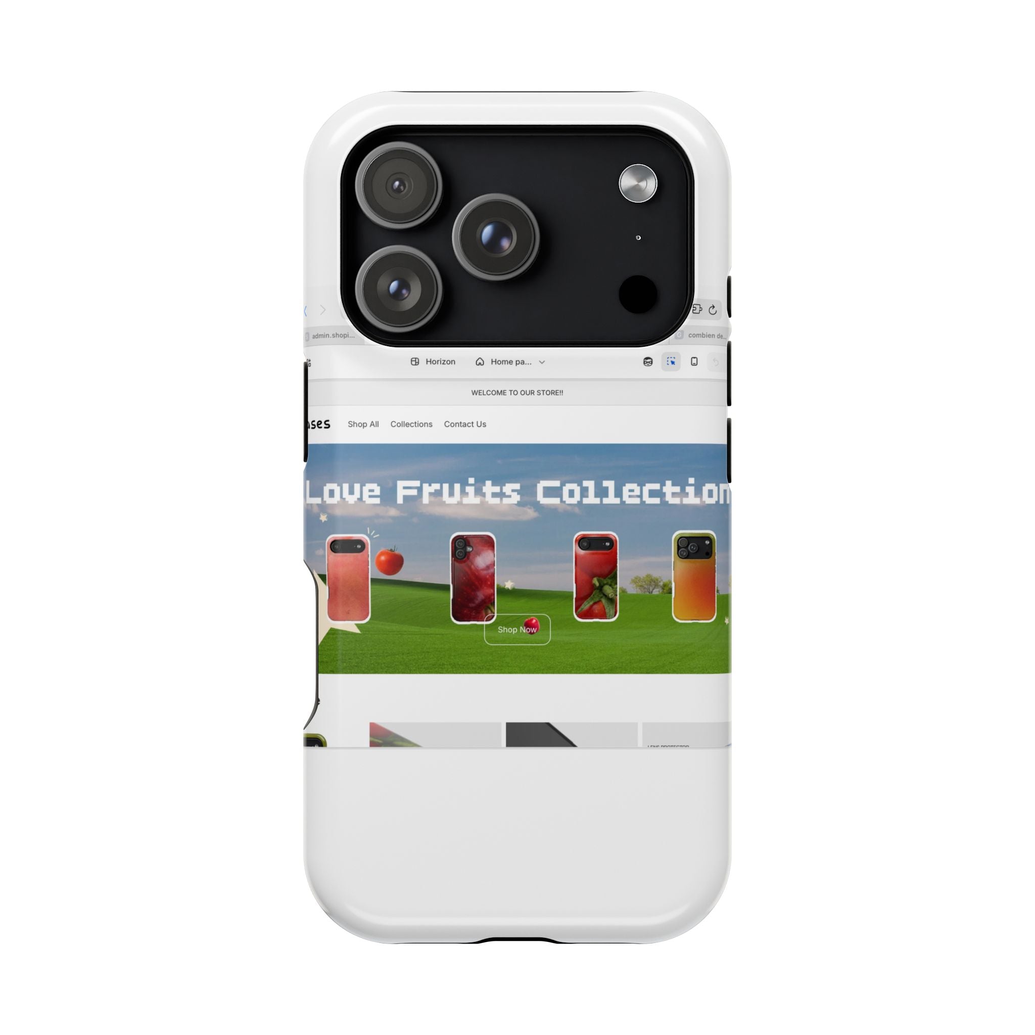 Impact-Resistant Magnetic Phone Case — Colorful Fruit Collection Graphic