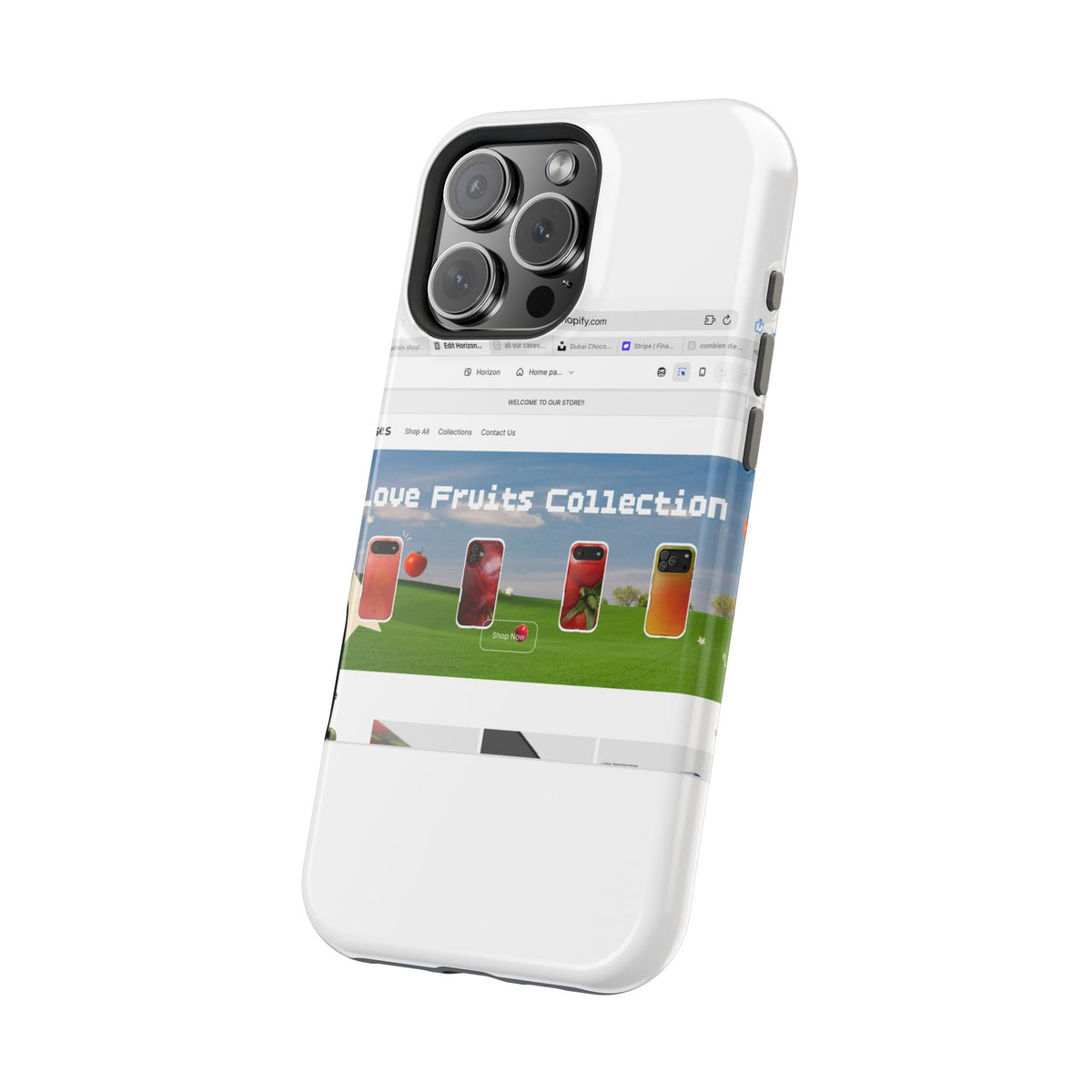 Impact-Resistant Magnetic Phone Case — Colorful Fruit Collection Graphic
