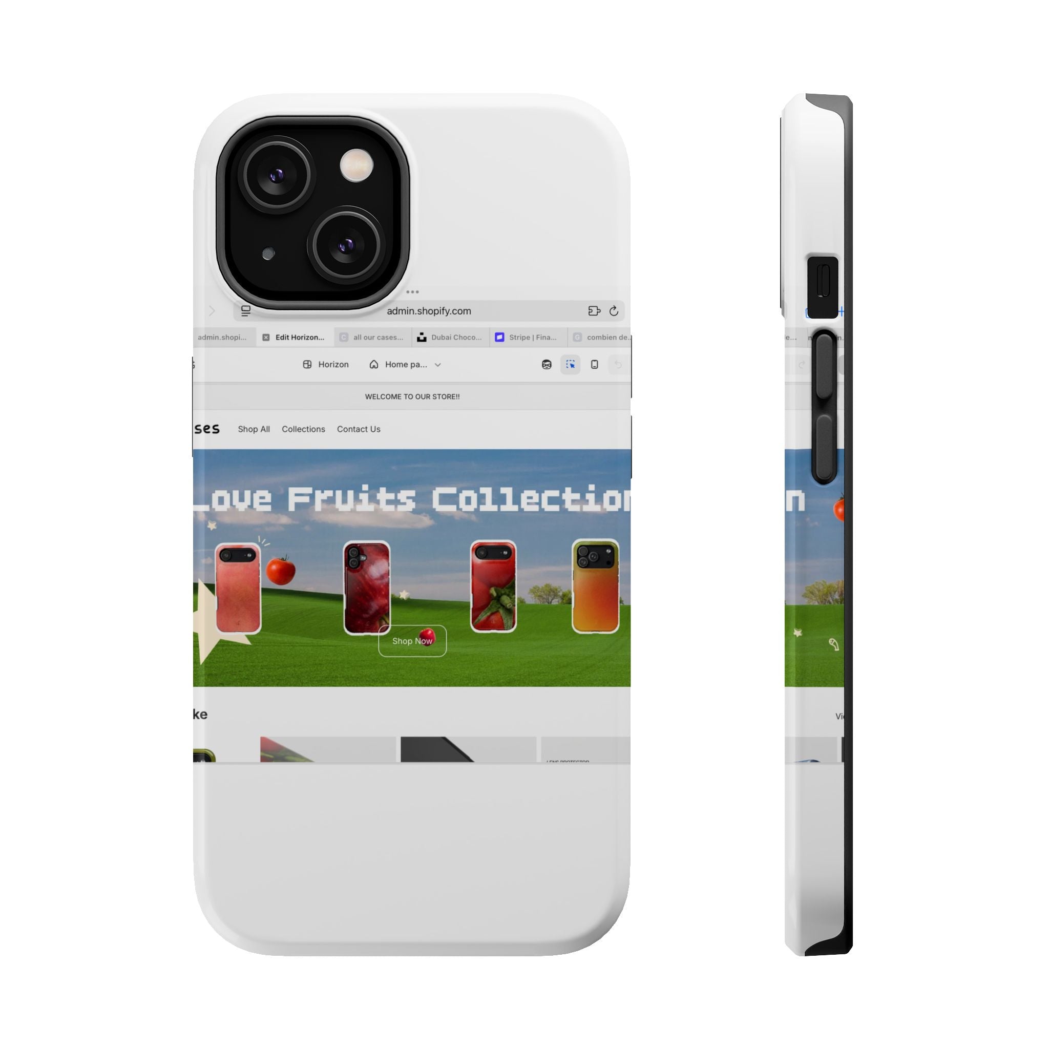 Impact-Resistant Magnetic Phone Case — Colorful Fruit Collection Graphic