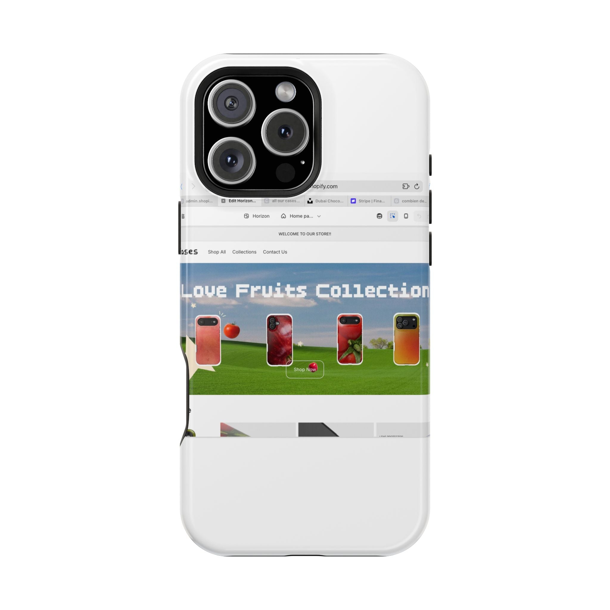 Impact-Resistant Magnetic Phone Case — Colorful Fruit Collection Graphic