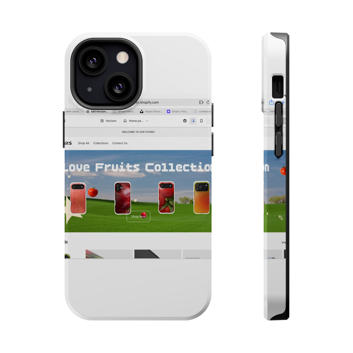 Impact-Resistant Magnetic Phone Case — Colorful Fruit Collection Graphic