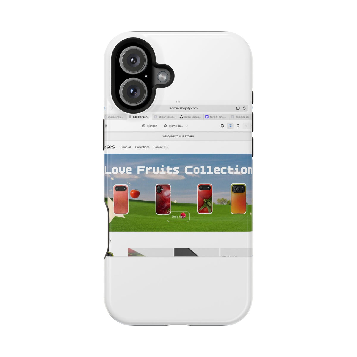 Impact-Resistant Magnetic Phone Case — Colorful Fruit Collection Graphic